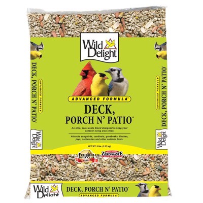 Wild Delight Deck Porch N Patio Assorted Species Sunflower Seeds Wild Bird Food 5 lb (Case of 6)