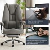 Efomao Big and Tall Ergonomic Office Chair 400lbs, Leather High Back Executive Desk Chair with Footrest - 2 of 4