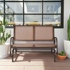 Costway Patio Swing Glider Bench Loveseat Rocking Chair Backyard Poolside - 2 of 4