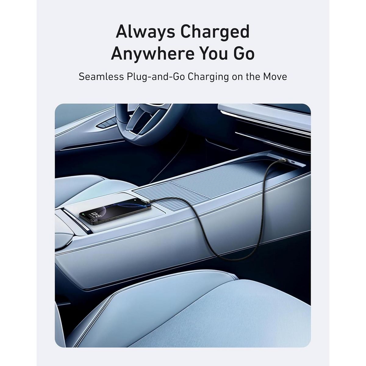 Anker Nano USB-A to USB-C Cable, CarPlay Cable (3 ft, Black) | Upcycled-Braided Cord for CarPlay, iPhone 17/16 Series, Samsung Galaxy Note20, and More - thumbnail 5