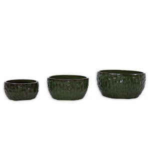 Wooakway 15" Dia Outdoor Indoor Ceramic Planter Pot Decorative Planter with Drainage Hole Patio Flower Pot - 1 of 4