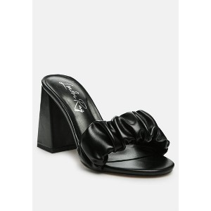 Noie Ruched Strap Block Heel Women Sandals - 1 of 4