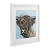 Stupell Industries Highland Cow Windblown Framed Print Under Glass Art - 2 of 4