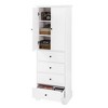 ACEPANO 68.1 in. H Double-Door Storage Cabinet with Adjustable Shelves & Four Drawers for Bathroom & Office-White - 4 of 4