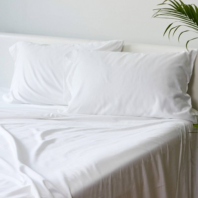 300 Thread Count 100% Rayon from Bamboo Solid Pillowcase Set - BedVoyage
