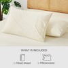 Cozy Bliss Cooling Deep Pocket Fitted Sheet, Breathable Sheet Set with 2 Pillowcases - 4 of 4
