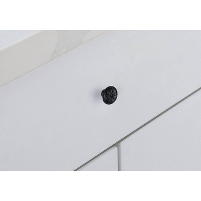 Matte Bronze Round Traditional Drawer Knob Set