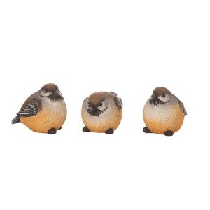 Transpac Small Brown &Yellow Bird Set of 3 Spring Home Decorations - 1 of 1