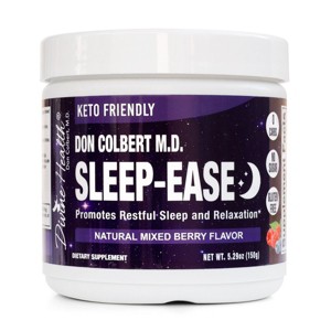 Divine Health Sleep-Ease - Melatonin, Ashwagandha & Natural Support - Sleep Aid Supplement - Sugar-Free Mixed Berry Flavor - 5.29 oz - 1 of 4