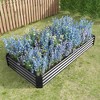 Lirago 91"L Large Rectangle Galvanized Raised Garden Bed Metal Planter Box for VegetablesFlowers Rust Proof Easy Assembly - 3 of 4