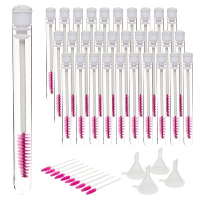 Glamlily 30 Empty Mascara Tubes with Wands, 10 Lash Spoolies, 4 Funnels