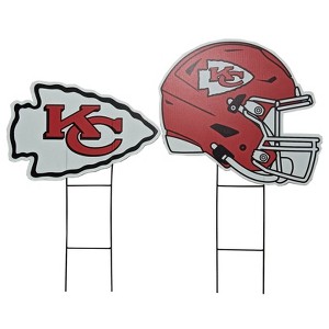 NFL Kansas City Chiefs 2pk Logo and Helmet Garden Stake Set - 1 of 1
