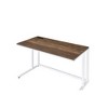 Royal Hampton Writing Desk with Wooden Top and Built in USB Port, Brown and White - 4 of 4