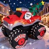 Joyfy 7 FT Long Christmas Inflatable Decoration, Santa Driving Truck with Christmas Tree Inflatable with LEDs for Xmas Party Outdoor Yard Decoration - 4 of 4