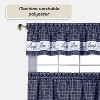 Kate Aurora Country Farmhouse Gingham Plaid Check Live~Laugh~Love 3 Pc Kitchen Curtain Set - 2 of 3