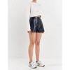 Women's SHINY PU SHORTS - Grey Lab - 3 of 4