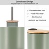 Evideco French Home Goods Bathroom Set with Bamboo Lid - Matte Metal Trash Can and Toilet Brush - 4 of 4