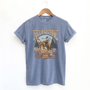 Simply Sage Market Women's Yellowstone Cowboy Ranch Short Sleeve Garment Dyed Tee - 1 of 3