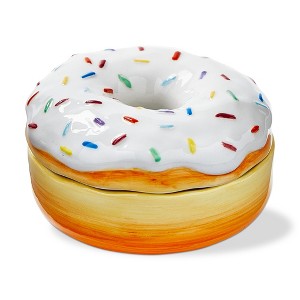 tag Sprinkle Donut Trinket Dish - White Decorative Tray, 4" x 4" x 2.5" - Everyday Use, Spot Clean - 1 of 1