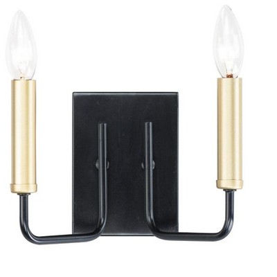 Maxim Lighting Sullivan 2 - Light Vanity in  Black/Gold