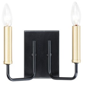 Maxim Lighting Sullivan 2 - Light Vanity in  Black/Gold - 1 of 3
