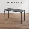 20.07"x47.24" Rectangle Folding Table, Card Table with Anti-Slip Feet Caps, Scratch & Stain Resistant, Collapsible Legs Portable - 2 of 4