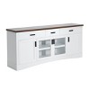 67" Modern TV Stand for 65 Inch TV, Storage Console with Glass Doors, Drawers & Adjustable Shelves for Living Room-3irtyhousy - 3 of 4