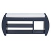 NicBex Shoe Rack Bench Shoe Storage Organizer Retro Multifunctional Storage Bench with Cushion and Curved Side Panel for Entryway - 2 of 4