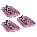 Swimline 71" Swimming Pool Inflatable Suntan Tub Float Lounge Chairs (3 Pack)