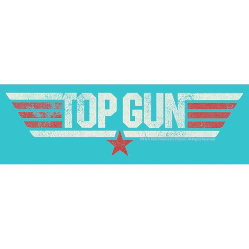 Girl's Top Gun Logo Distressed T-Shirt, 2 of 5