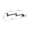 Black Foldable Rotating Wall-mounted Dual-handle Faucet - 2 of 3