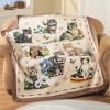 Collections Etc Quilted Charming Cat Collage Throw 60" x 50" x 0.14" Brown - 2 of 2