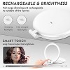 FUNTOUCH 7'' Travel Makeup Mirror with 5X Magnifying, 3 Color Lights, 2-Sided, Portable and Rechargeable Travel Essential - 4 of 4