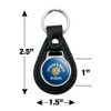 Johnson Wales University Wildcats Logo Black Leather Keychain - 2 of 4
