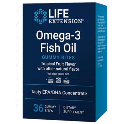 Omega -3 Fish Oil Gummy Bites by Life Extension  -  36 Gummy