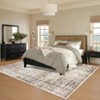 Vintage Distressed Floral Area Rug Non Slip Non Shedding Low Pile Thin Rug Soft Washable Floor Carpet - 2 of 4