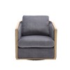 TOAOTBNBO Corduroy Fabric Swivel Living Room Accent Chair, Recliner Comfy Armchair for Small Space Upholstered 360° Swivel Chair for Adults - 2 of 4