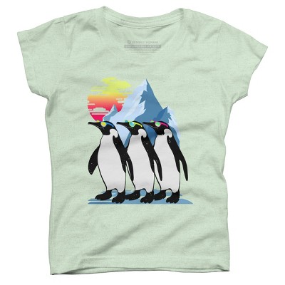 Girl's Design By Humans North Pole Summer By clingcling T-Shirt