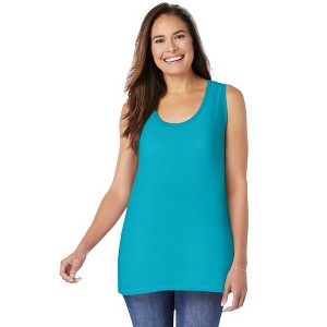 Woman Within Plus Size High-Low Tank - 1 of 4
