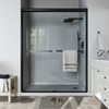 ONWITH 56 in. - 60 in. W x 72 in. H Sliding Framed Shower Door in Matte Black with Clear Glass - 2 of 4