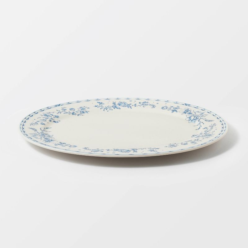 Melamine Floral Serving Platter Blue - Threshold&#8482; designed with Studio McGee, 1 of 6