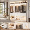 Besiost 25-In Closet Organizer with Wood Drawers and Shoe Rack, Freestanding Closet System with Hanging Rods - - 4 of 4