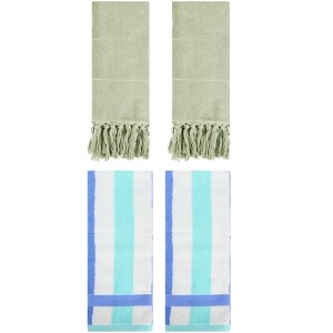 REGALWOVEN 4 Pcs Cotton Bathroom Hand Towels for Home Decoration - 1 of 4