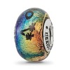 Black Bow Jewelry Cabo & Palm Trees Dichroic Glass & Sterling Silver Bead Charm - 4 of 4