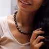 EVERLY JEWELRY | Sterling Silver 8-11mm Natural-Shape Black Tahitian Cultured Pearl Strand Necklace, 18 inc - 4 of 4