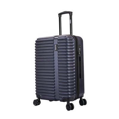 Inusa Ally Lightweight Hardside Medium Checked Spinner Suitcase - Navy ...