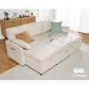 AMERLIFE 2 in 1 Pull Out Sofa Bed with Storage Chaise - 2 of 4