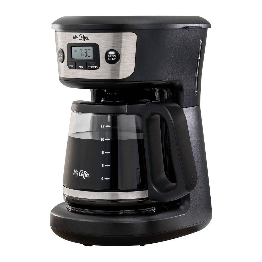 Mr. Coffee 12-Cup Programmable Coffee Maker - Black/Stainless Steel