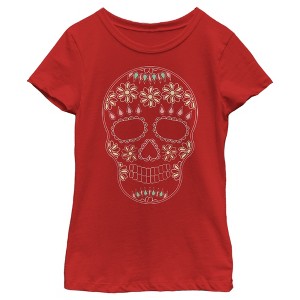 Girl's Lost Gods Halloween Sugar Skull T-Shirt - 1 of 4