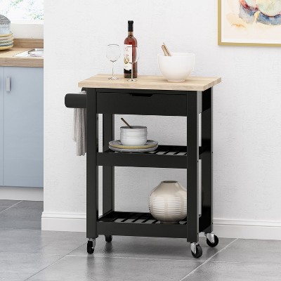 1 Storage Drawer Kitchen Island Utility Storage Cart-Christopher Knight Home